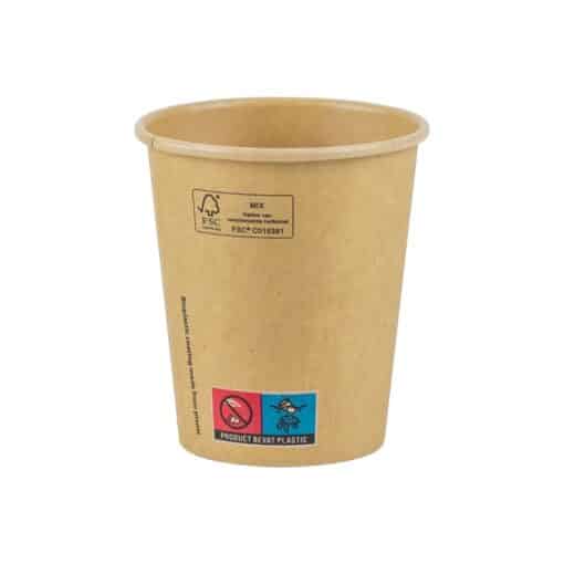 Kraft PLA coffee mug 8oz 240ml 80mm Ø SUP