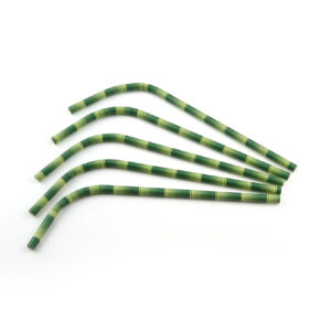 Bending straw paper (FSC®) bamboo look Ø 7 mm 24cm