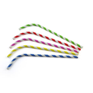 Bending straw paper (FSC®) stripe ass. 6mm 24cm