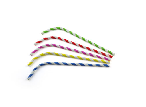 Bending straw paper (FSC®) stripe ass. 6mm 24cm