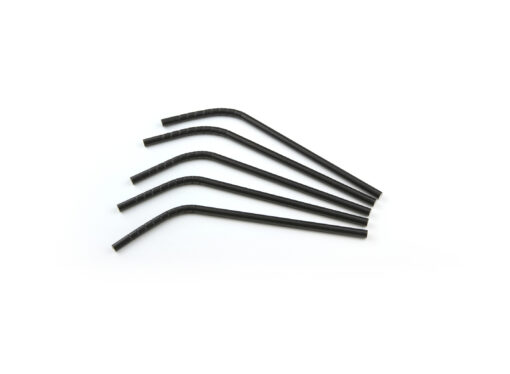 Bending straw paper (FSC®) black Ø 6 mm 21cm