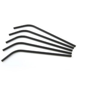 Bending straw paper (FSC®) black Ø 6 mm 24cm