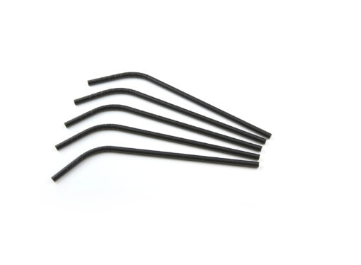 Bending straw paper (FSC®) black Ø 6 mm 24cm
