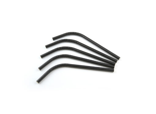 Bending straw paper (FSC®) black Ø 8 mm 21cm