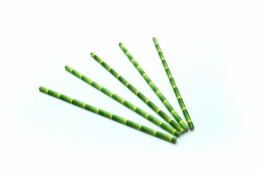 Drinkrietje papier (FSC®) bamboe look Ø 6 mm 20cm