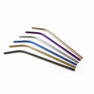 Curved straw stainless steel assorted Ø 6 mm 23.5cm