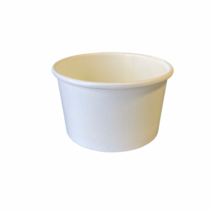 Pot à glace en carton PE blanc 180 ml 6 oz 86 mm Ø 53 mm haut