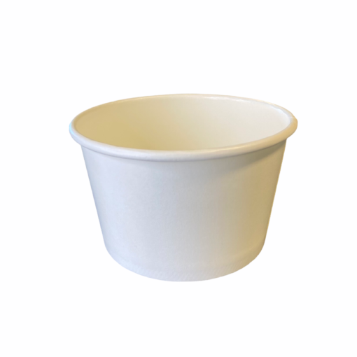 Pot à glace en carton PE blanc 240 ml 8 oz 99 mm Ø 60 mm haut
