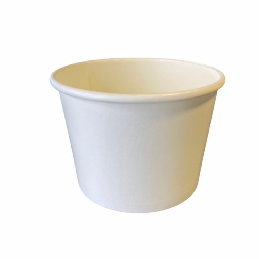 Pot à glace en carton PE blanc 360 ml 12 oz 99 mm Ø 70 mm haut