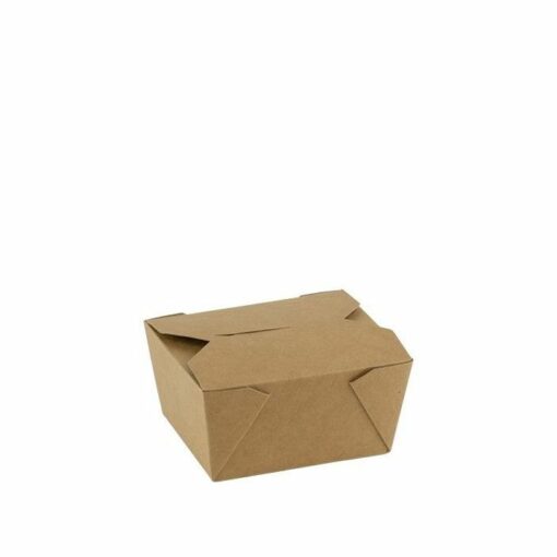 Lunch box enduite de PLA Kraft 750 ml 110x90x63mm