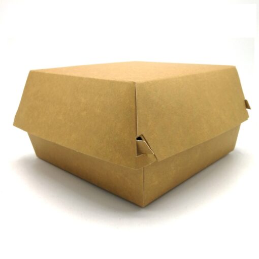 Kraft hamburger box 150x150x90mm biodisposables
