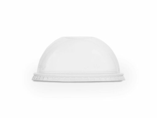 PLA convex lid with round opening for straw 96D-OH