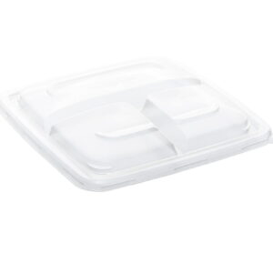 PP lid square for sugar cane menu box 3 compartments