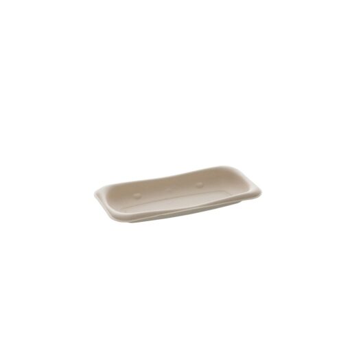 Rectangular Grab and Go container, unbleached sugar cane