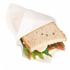 Sandwichbeutel, 2 Seiten offen weiß, 18 x 18,2 cm Sandwiches (2)
