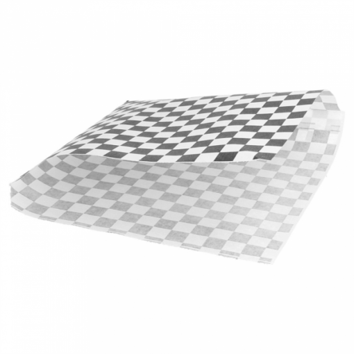 Fat-free snack bag black and white block 16 by 16.5 cm open