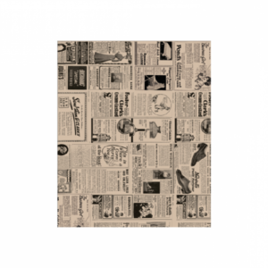 Greaseproof wrapping paper brown newspaper 28x34cm