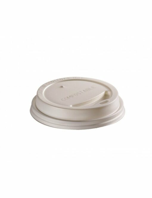 CPLA lid white 73mm Ø for 1,8dl cup