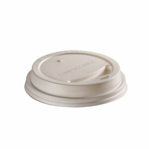 CPLA lid white 80mm Ø for 2dl cup
