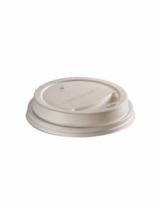 CPLA lid white 80mm Ø for 2dl cup