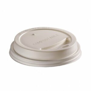 CPLA lid white 90mm Ø for 3dl cup
