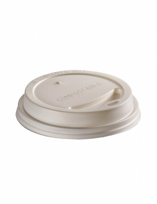 CPLA lid white 90mm Ø for 3dl cup