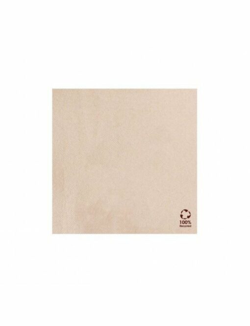 Napkin recycled/unbleached 20x20cm ¼ fold double point