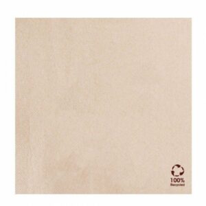Napkin recycled/unbleached 33x33cm ¼ fold 1-ply