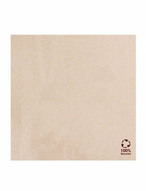 Napkin recycled/unbleached 33x33cm ¼ fold 1-ply