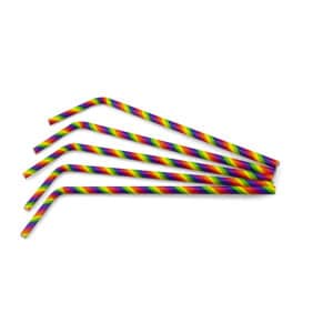 Bending straw paper (FSC®) Rainbow ø 6 mm 24 cm