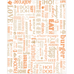 Pergamentpapier Parole orange 28×34 cm