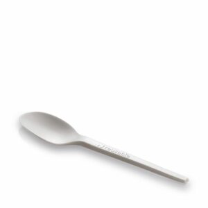 Reusable CPLA spoon white 16 cm