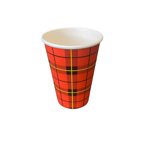 Schotse ruit koffiebeker Scotty rood, 180 ml