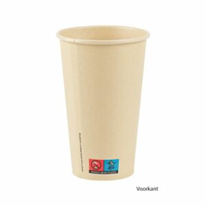 Boîte en bambou Tasse à milk-shake en PLA 16oz 480ml 90mm Ø SUP