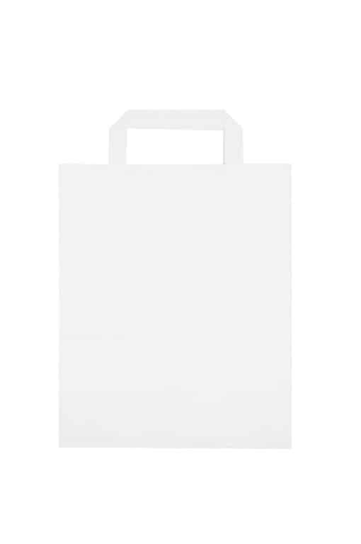 White paper block bottom bag SMALL
