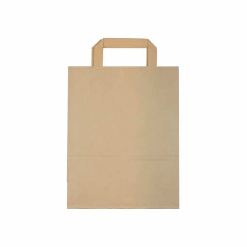Paper block bottom bag brown SMALL 22+10x28cm