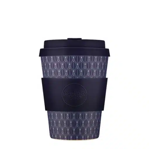 Reusable coffee mug 'Bomba' 12 oz 360 ml with lid and sleeve