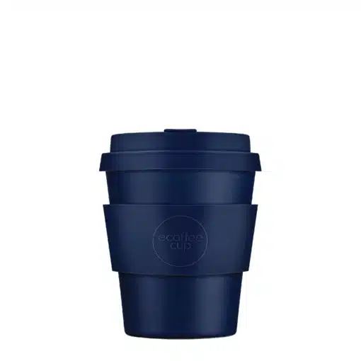 Reusable coffee mug 'Dark Energy' 8 oz 240 ml with lid and sleeve