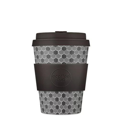 Reusable coffee mug 'Fermi's Paradox' 12 oz 360 ml with lid and sleeve