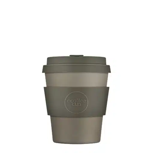 Tasse à café réutilisable 'Molto Grigio' 8 oz 240 ml avec couvercle et pochette