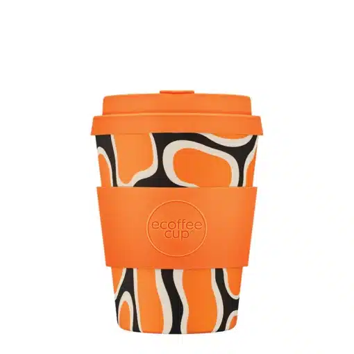 Reusable coffee mug 'No to Nooptlets' 12 oz 360 ml with lid and sleeve