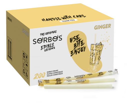 Edible straw ginger flavor