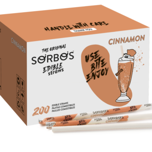 Edible straw cinnamon flavor
