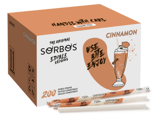 Edible straw cinnamon flavor
