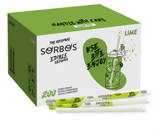 Edible straw lime flavor