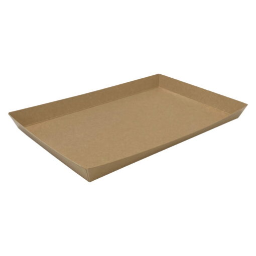 Kraft catering tray, 39 41 by 24 27 by 3 cm high