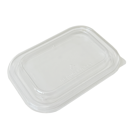 PET lid for rectangular menu trays