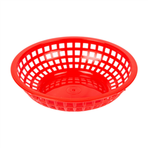 Red basket round