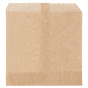 French fries or snack bag greaseproof paper brown 12x12 cm