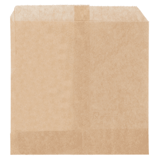 Friet- of snackzakje vetvrij papier bruin 12x12 cm